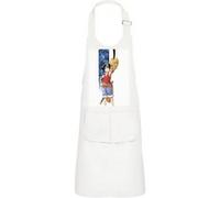 Fabulous Tablier Cuisine Enfant 2 Poches Blanc Luffy One Piece Straw Hat Pirate - Haut de gamme Blanc G