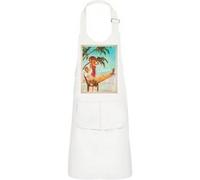 Fabulous Tablier Cuisine Enfant 2 Poches Blanc Miami Florida Affiche Vintage - Haut de gamme Blanc G