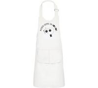 Fabulous Tablier Cuisine Enfant 2 Poches Blanc Mignon Comme un bouton - Haut de gamme Blanc G