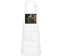 Fabulous Tablier Cuisine Enfant 2 Poches Blanc Panthere Artwork - Haut de gamme Blanc G