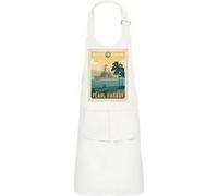 Fabulous Tablier Cuisine Enfant 2 Poches Blanc Pearl Harbor Hawaii Affiche Vintage - Haut de gamme Blanc G