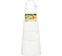 Fabulous Tablier Cuisine Enfant 2 Poches Blanc Renard Endormis Super Mignon - Haut de gamme Blanc G