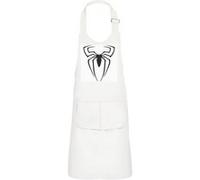 Fabulous Tablier Cuisine Enfant 2 Poches Blanc Spiderman Logo Araignee - Haut de gamme Blanc G