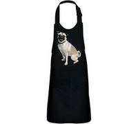 Fabulous Tablier Cuisine Enfant 2 Poches Noir Carlin Petit Chien Beige - Haut de gamme Noir G