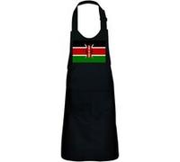 Fabulous Tablier Cuisine Enfant 2 Poches Noir Drapeau Kenya - Haut de gamme Noir G