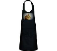 Fabulous Tablier Cuisine Enfant 2 Poches Noir Lapin Nain Trop Mignon Poilu Beige - Haut de gamme Noir G