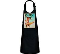 Fabulous Tablier Cuisine Enfant 2 Poches Noir Miami Florida Affiche Vintage - Haut de gamme Noir G