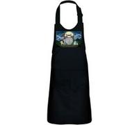 Fabulous Tablier Cuisine Enfant 2 Poches Noir Mon Voisin Totoro Dessin Foret Miyazaki - Haut de gamme Noir G