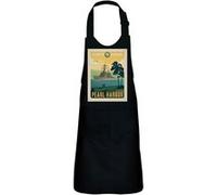 Fabulous Tablier Cuisine Enfant 2 Poches Noir Pearl Harbor Hawaii Affiche Vintage - Haut de gamme Noir G
