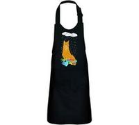 Fabulous Tablier Cuisine Enfant 2 Poches Noir Renard A L Affut Dessin Pluie Multicolor - Haut de gamme Noir G