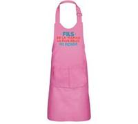 Fabulous Tablier Cuisine Enfant 2 Poches Rose Fils de la Maman la plus belle du Monde - Haut de gamme Rose G