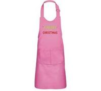 Fabulous Tablier Cuisine Enfant 2 Poches Rose Have Yourself a Merry Little Christmas - Haut de gamme Rose G