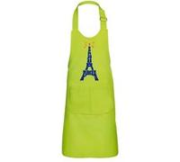 Fabulous Tablier Cuisine Enfant 2 Poches Vert Bonjour Paris - Haut de gamme Vert G