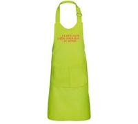 Fabulous Tablier Cuisine Enfant 2 Poches Vert La Meilleure Aide Soignante du Monde - Haut de gamme Vert G