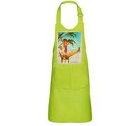 Fabulous Tablier Cuisine Enfant 2 Poches Vert Miami Florida Affiche Vintage - Haut de gamme Vert G