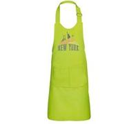 Fabulous Tablier Cuisine Enfant 2 Poches Vert New York Skyline - Haut de gamme Vert G
