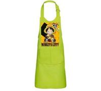 Fabulous Tablier Cuisine Enfant 2 Poches Vert One Piece Luffy Mini - Haut de gamme Vert G