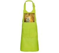 Fabulous Tablier Cuisine Enfant 2 Poches Vert Superbe Renard Champs de Ble - Haut de gamme Vert G
