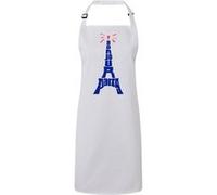 Fabulous Tablier Cuisine Premium Blanc Bonjour Paris Blanc G