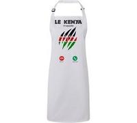 Fabulous Tablier Cuisine Premium Blanc Le Kenya M'Appelle Drapeau Blanc G