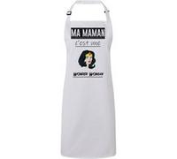 Fabulous Tablier Cuisine Premium Blanc Ma Maman C'Est Une Wonder Woman Blanc G