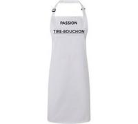Fabulous Tablier Cuisine Premium Blanc Passion Tire Bouchon Blanc G