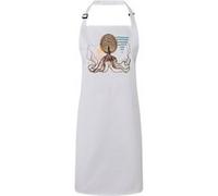 Fabulous Tablier Cuisine Premium Blanc Pieuvre Coquille de Noix Blanc G