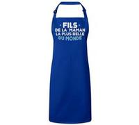 Fabulous Tablier Cuisine Premium Bleu Fils de la Maman la plus belle du Monde Bleu G
