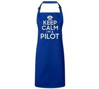 Fabulous Tablier Cuisine Premium Bleu Keep Calm I'm a Pilot Bleu G