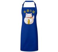 Fabulous Tablier Cuisine Premium Bleu Maneki Neko Chat Bleu G