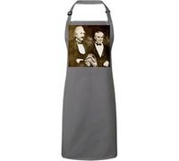 Fabulous Tablier Cuisine Premium Gris Albert Einstein et Charlie Chaplin Gris G