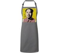 Fabulous Tablier Cuisine Premium Gris Andy Warhol Portrait Mao Pop Gris G