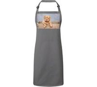 Fabulous Tablier Cuisine Premium Gris Chiot Dogue de Bordeaux Portrait Gris G