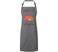 Fabulous Tablier Cuisine Premium Gris J'Peux Pas J'Ai La Flemme Renard Roux Gris G
