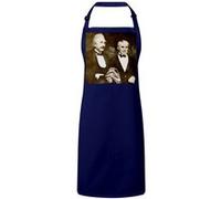 Fabulous Tablier Cuisine Premium Navy Albert Einstein et Charlie Chaplin Navy G