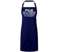 Fabulous Tablier Cuisine Premium Navy Fille de la Maman la plus belle du Monde Navy G