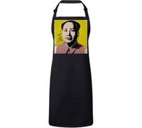 Fabulous Tablier Cuisine Premium Noir Andy Warhol Portrait Mao Pop Noir G
