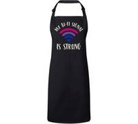Fabulous Tablier Cuisine Premium Noir My Bi-fi Is Strong Noir G