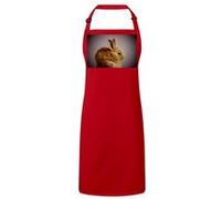 Fabulous Tablier Cuisine Premium Rouge Lapin Nain Trop Mignon Poilu Beige Rouge G