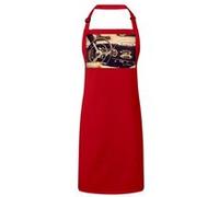 Fabulous Tablier Cuisine Premium Rouge Voiture Vintage Tableau de Bord Cuir et Chrome Rouge G