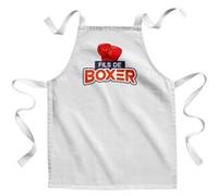 Fabulous Tablier Enfant Cuisine Fils de Boxer - Qualité Premium 100% Coton Blanc G