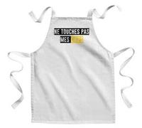 Fabulous Tablier Enfant Cuisine Ne Touches Pas Mes Chips - Qualité Premium 100% Coton Blanc G