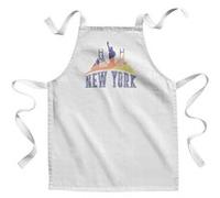 Fabulous Tablier Enfant Cuisine New York Skyline - Qualité Premium 100% Coton Blanc G