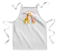 Fabulous Tablier Enfant Cuisine Sophie la Maman Girafe - Qualité Premium 100% Coton Blanc G