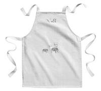 Fabulous Tablier Enfant Cuisine Walk Elephant Bla Bla Dessins - Qualité Premium 100% Coton Blanc G