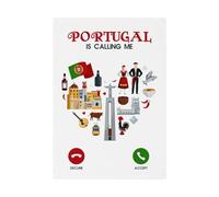 Fabulous Torchon de Cuisine et Essuie-Mains - Portugal is Calling Me Culture Dance Travel - Linge Décoratif Absorbant Tissage Panama Format 36x50 cm Imprimé en France