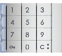 Façade BTICINO, clavier à dix touches, entièrement en métal, 1 pièce.