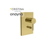 Façade de douche mitigeur avec inverseur phi or brosse - CRISTINA ONDYNA PH68996P