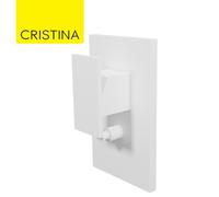 Façade douche mitigeur mural encastré Blanc Mat Tabula - CRISTINA ONDYNA TA68924
