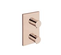 Façade douche thermostatique Or rose 2 sorties TRIVERDE - Cristina Ondyna XT85246P